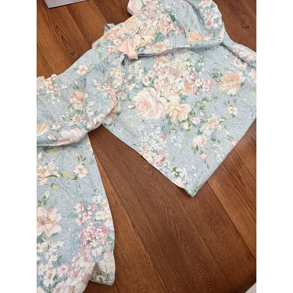 Vintage Croscill Tie Back‎ Drape Curtain 74 X 73 Floral Girly Classic Pink READ